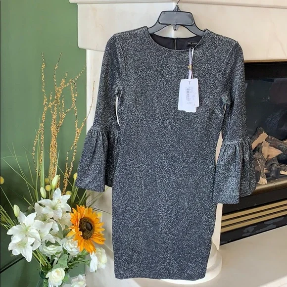 Ted Baker Dresses | Ted Baker Bell Sleeved Elegant Dress Nwt | Color: Black/Silver | Size: This Is Ted Baker Size 1 Us Size 4 | Lacydea's Closet Ted Baker Dresses | Ted Baker Bell Sleeved Elegant Dress Nwt | Color: Black/Silver | Size: This Is Ted Baker Size 1 Us Size 4 | Lacydea's Closet